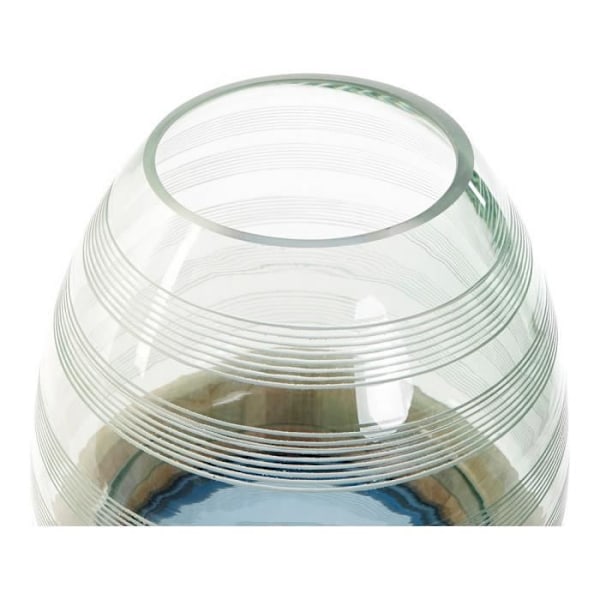 Vas - DKD Home Decor - Modern - Blå Mynta - Trä - Glas - 21x21x43 cm Blå Mint, Brun
