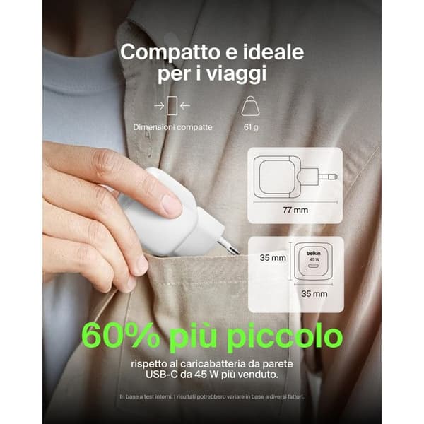 BELKIN Laturi 45W US Vit
