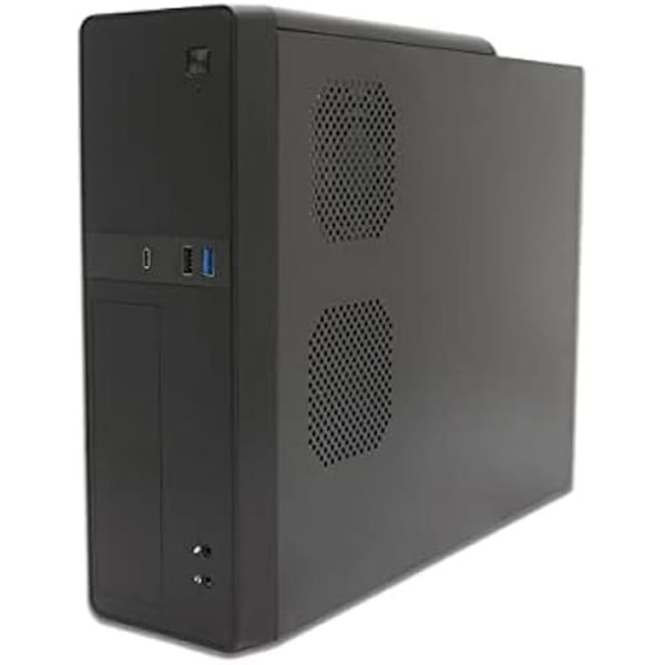 CoolBox T310, Micro ATX Slim PC Case med 300SBZ USB-C-kilde, lavprofil grafikkortstøtte, konvertibel: