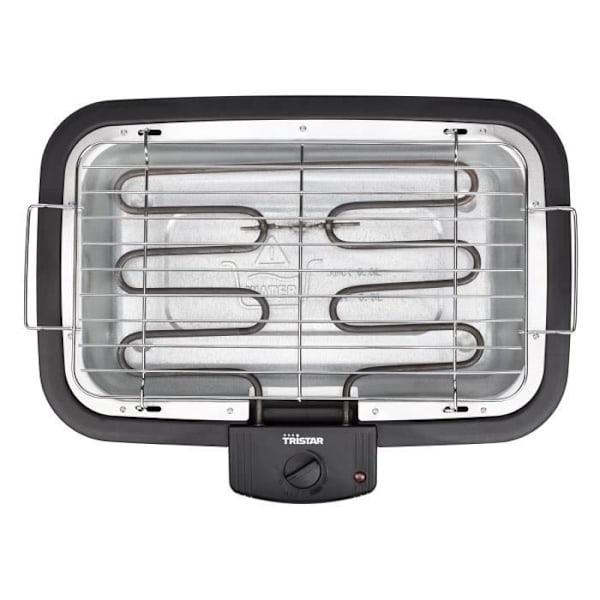 TRISTAR BQ2813 elektrisk bordgrill - Sort - 2000W - Madlavningsflade 38x22cm