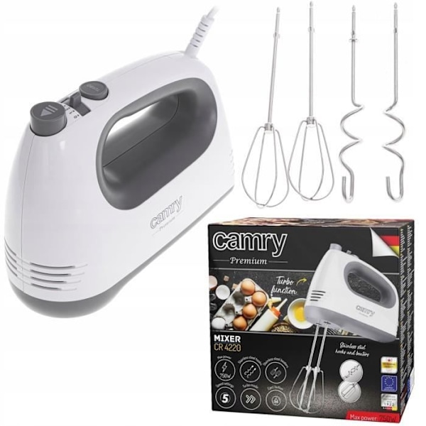 Håndmixeren Camry CR4220 750W hvid