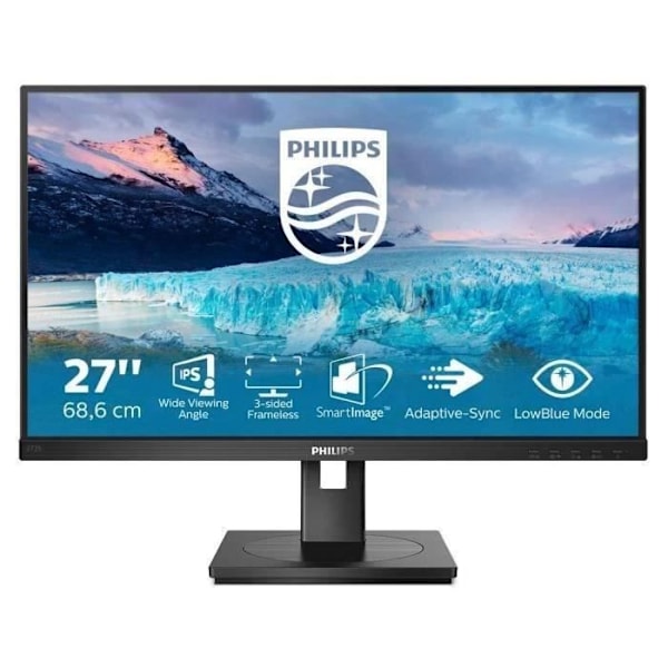 LED-näyttö - PHILIPS - S-line 272S1AE - 1920 x 1080 Full HD - IPS - 75 Hz - 27 tuumaa musta