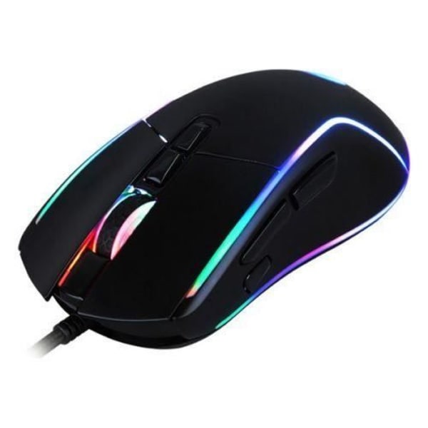 Souris Gaming med LED CoolBox DG-MOU019-RGB RGB 6400 dpi 30 ips Sorte Sort