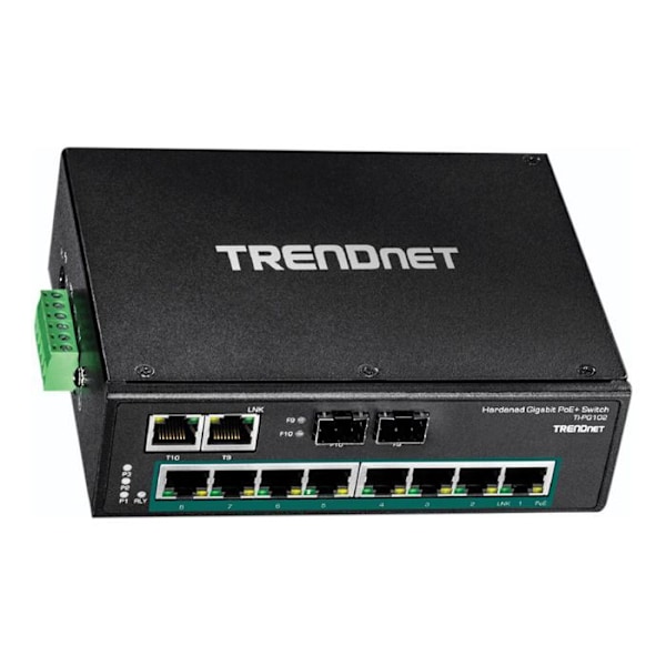 Ethernet-switch - TRENDNET - TI-PG102 - 10 portar - Modulerbar - POE+