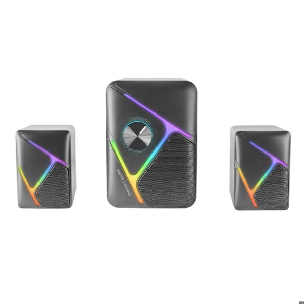 Gaming Højtalere - Mars Gaming - MS-H21 - 2.1 Subwoofer 35W - RGB - Surround 3D Svart