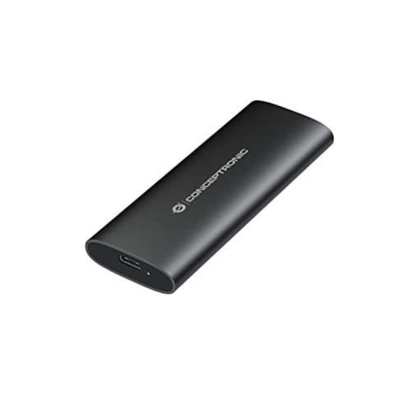 SSD-kotelo CONCEPTRONIC DANTE04B - M.2 SATA-NVME - USB-C 3.2 Gen 2 - Helppo Plug and Play -asennus musta