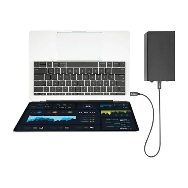 STARTECH 50 cm:n Thunderbolt 3 (40 Gb/s) USB-C-kaapeli – Thunderbolt-, USB- ja DisplayPort-yhteensopiva