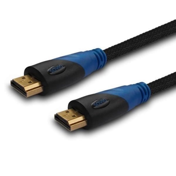 HDMI-kabel Savio CL-48 - 2m - Audio Return Channel (ARC) - Sort, Blå