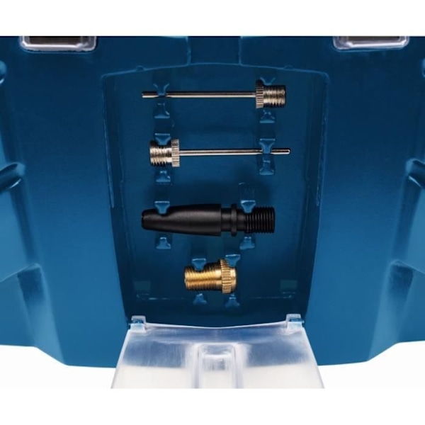Bärbar kompressor med elektronisk tryckjustering - Scheppach AIR FORCE 5 - 1500 W - 8 bar (bil/cykel/ballong) blå