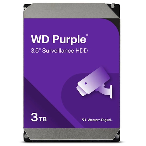Harddisk - WESTERN DIGITAL - WD33PURZ - 3 TB - Serial ATA-600 - 3,5" - 550 MB/s - 3D triple-level cell (TLC)