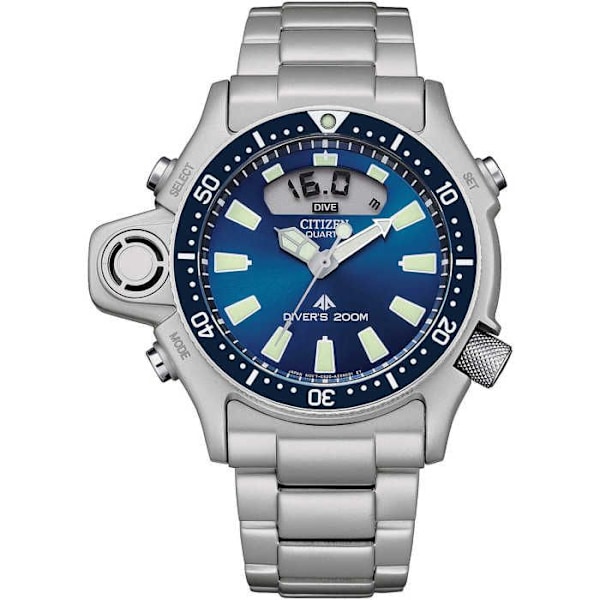 Klocka - Stål, titan Blå - Citizen - JP2000-67L Silver