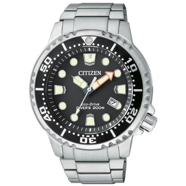 Dykarur - Citizen - BN0150-61E - Eco-Drive - 20 Atm - Rostfritt stål Svart silver
