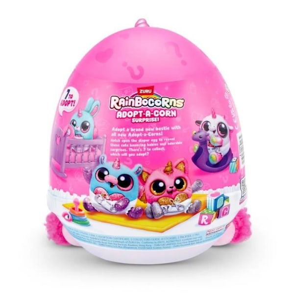 Peluche överraskning - ZURU - Rainbocorns - Rosa - 15 överraskningar - Tillbehör inkluderat