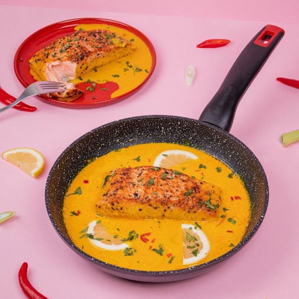 Stegepande - Monix - M810028 - 28 cm - Stål - Non-stick - Alle varmekilder kompatible