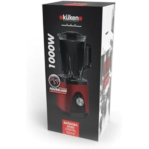 Glasblander 1,5 l 1000 W KUKEN Rød Röd