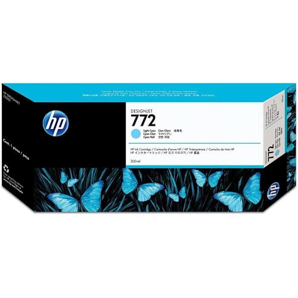 HP Pakke med 1 772 original blækpatron - Cyan - 300 ml