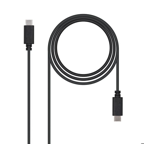 USB 2.0 -liitintyyppi USB-C macho molemmissa päissä 1 metri mustaa