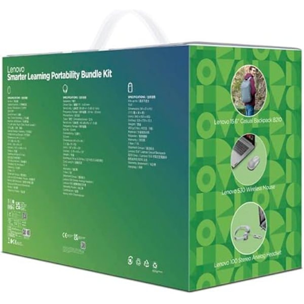 Learning Portability Kit - LENOVO - 15,6" ryggsäck - 530 trådlös mus - Stereoheadset silver-