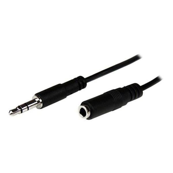 Jack kabel 3,5 mm - STARTECH - Hovedtelefon forlængerkabel - 2m - Sort - Han/Ukendt