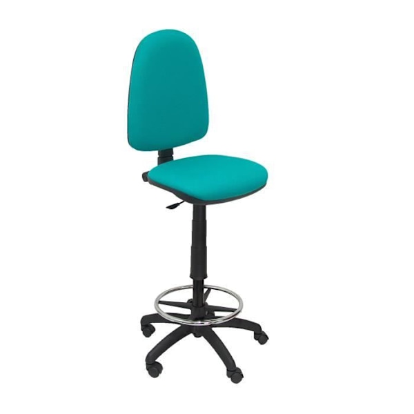 Piqueras y Crespo T04CP - Ergonomisk skammel, højdejusterbar med lysegrøn fodstøtte