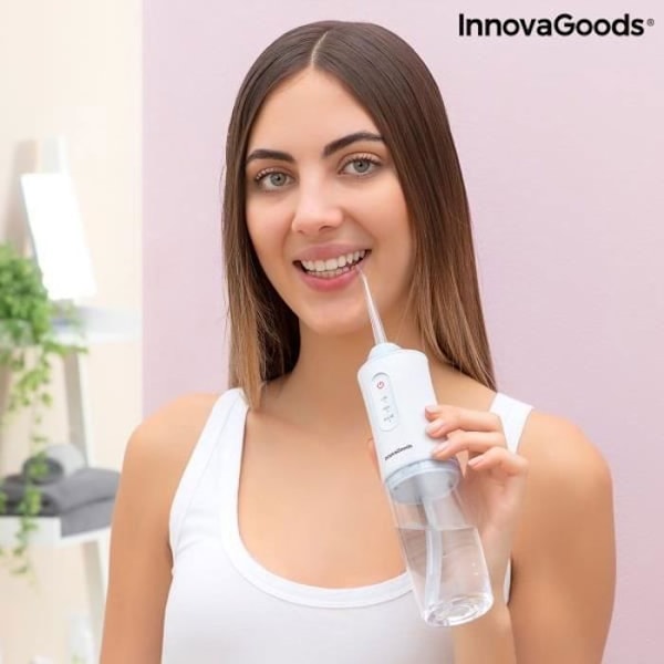 Oral irrigator - InnovaGoods - Denter - Laddningsbar - Sladdlös - Vattentät Blå, vit, genomskinlig
