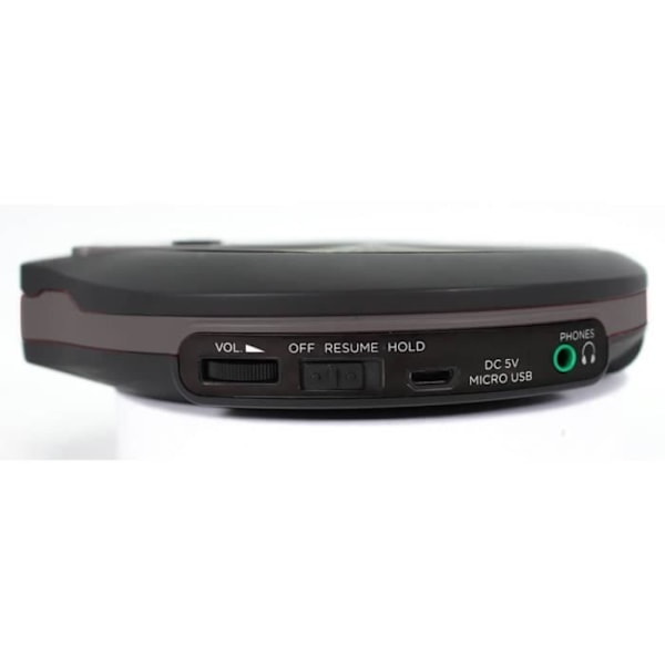 Aiwa PCD-810BK bærbar CD/CD-R/MP3-afspiller, grå sort, med hovedtelefoner og etui, ESP