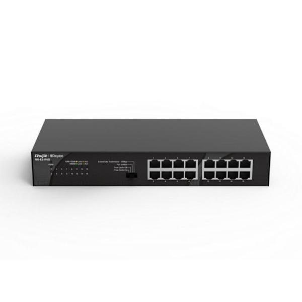 RUIJIE RG-ES116G 16-PORTAR SWITCH GIGABITE REYEE RG-ES116G Svart