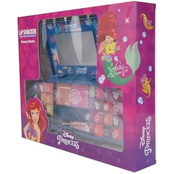 Lip Smacker Ariel skönhetspalett, sminkpresentset med färgglada läppglans, krämer, rouge och bronzer för Flerfärgad