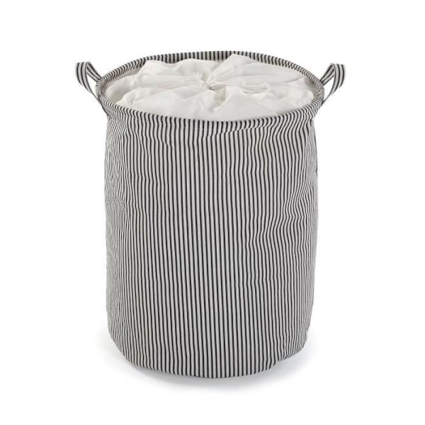 sort polyester bomuld nylon vasketøjskurv (38 x 48 x 38 cm)