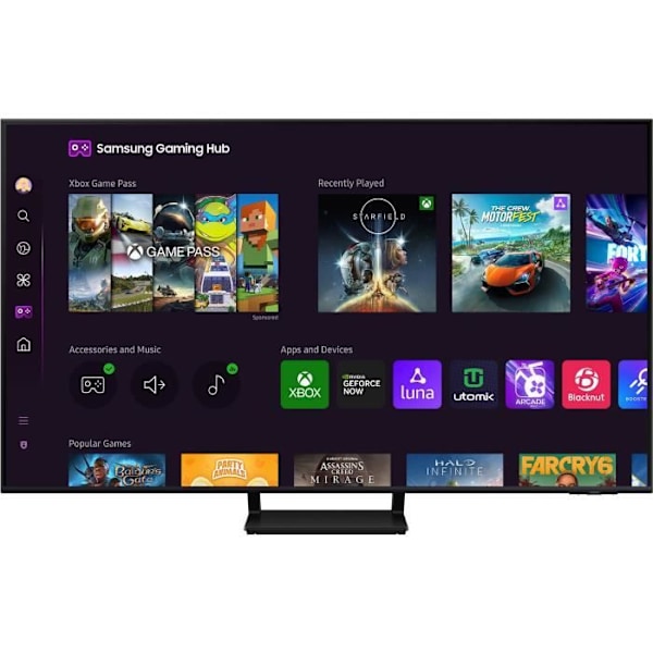 Samsung 55Q70D - 55" (140 cm) QLED TV - 4K UHD 3840x2160 - 120 Hz - HDR - Smart TV - Gaming HUB - 4xHDMI - WiFi