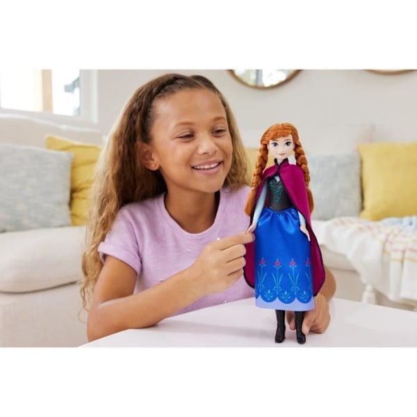 Frossen-Anna-Mattel Disney-dukke med dressing og tilbehør HLW49 Flerfärgad