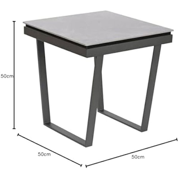 Sidebord - Home ESPRIT - Metalgrå - 51 x 51 x 53 cm - Flerfarvet - Lille komplementært møbel mångfärgad