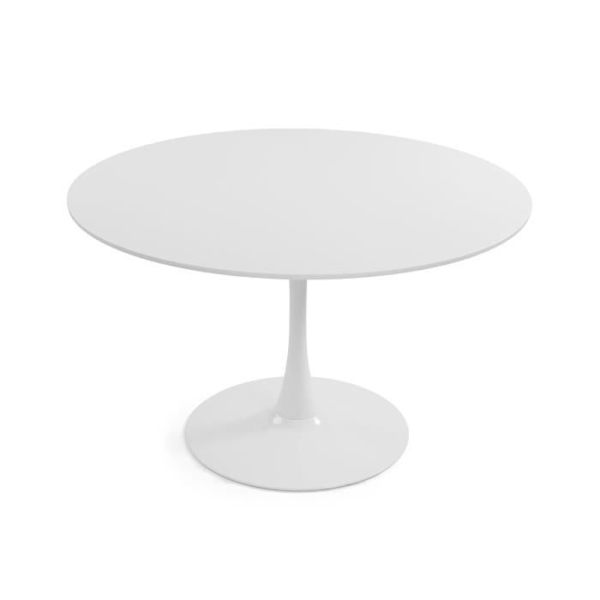 Ruokapöytä - Versa - 73 x 120 x 120 cm - MDF-puu, Metalli - Valkoinen