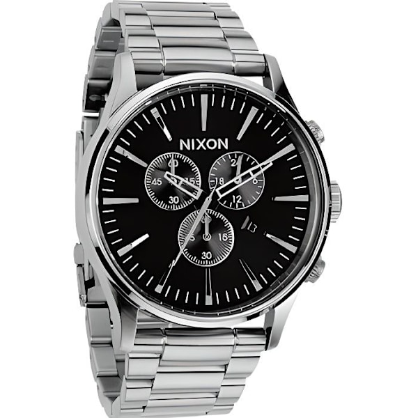 Klocka - Nixon - The Sentry Chrono A386-000 - Silver stålarmband - Quartz urverk - Analog Silver