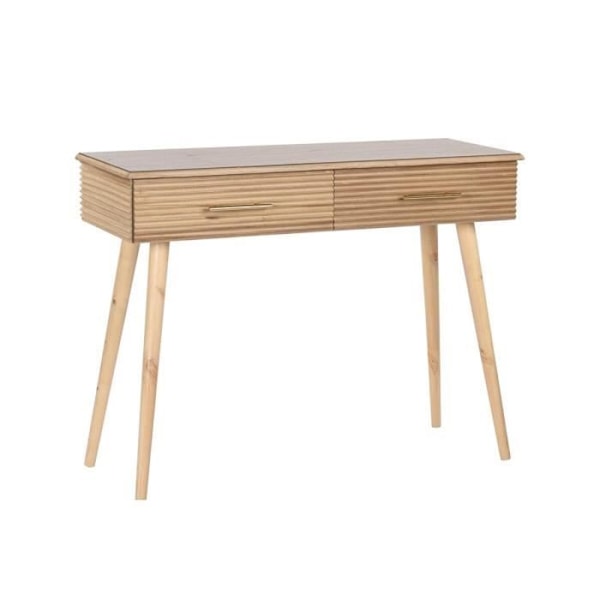 konsol 100 x 40 x 76 cm guld lysebrun paulownia træ mdf træ