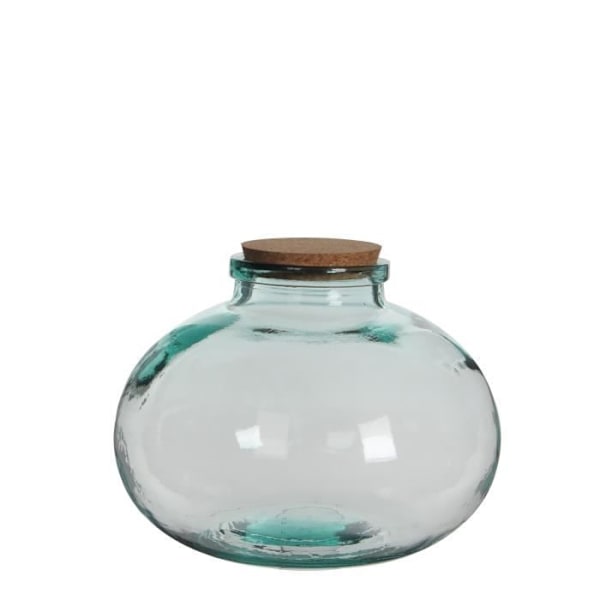 Vas - Glimmerdekorationer - Olly - H23 x Ø29 cm - Återvunnet glas - Transparent Transparent