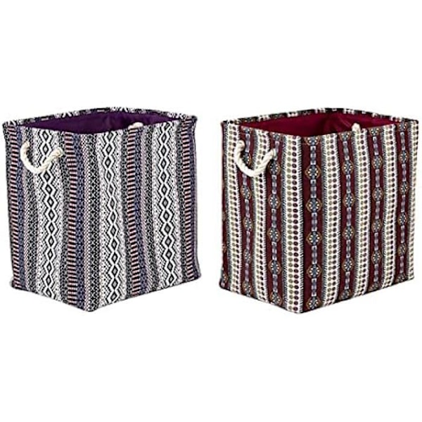 Dekorativ låda - DKD HEMDEKOR - Standard - Polyester - Lila - 42x58x34 cm bukt