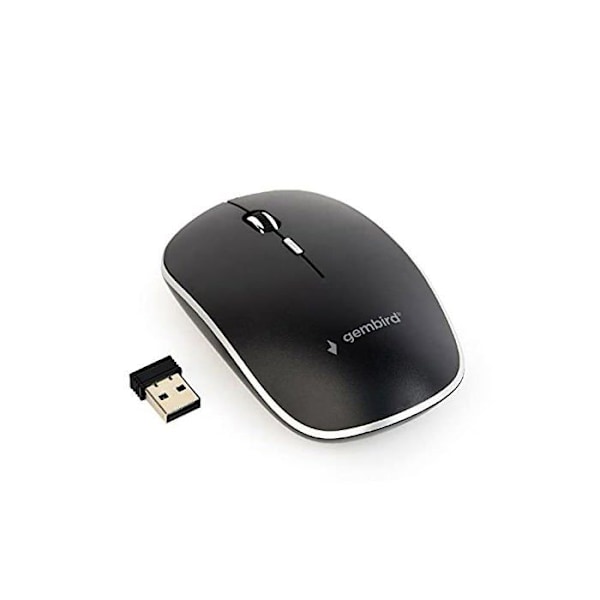 Trådløs optisk mus - Gembird - MUSW-4BS-01 - Sort - 4 knapper - Justerbar DPI 800-1600 Sort