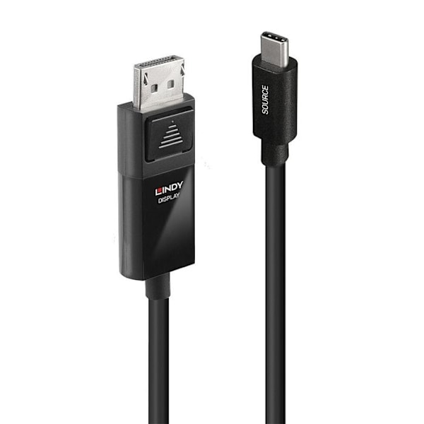 Kaapeli - liitäntä Lindy-oheislaitteelle - 43341 - USB Type C - DisplayPort 8K60 -sovitinkaapeli, 1 m