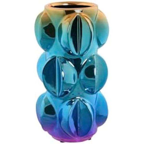 Vase - HOME ESPRIT - Flerfarvet - Stentøj - 12 x 12 x 24 cm - 2 stk. Flerfärgad