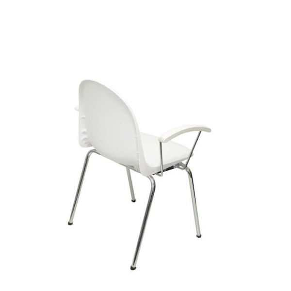 PIQUERAS Y CRESPO Modelo Ves -Pack 4 sillas confides ergonÃ³micas con brazos fijos cromados y estructura cromada - Asiento y