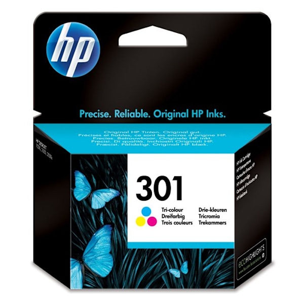 HP 301 kolmivärinen mustepatruuna