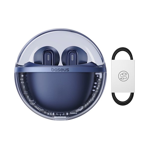 Langattomat kuulokkeet - Baseus - Bowie E5x - Bluetooth 5.3 - Melunvaimennus - Syvänmeren sininen Dybdehav Blå