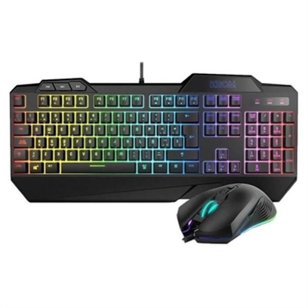 Krom KRUSHER RGB Gaming tastatur og mus - - - Krom Sort