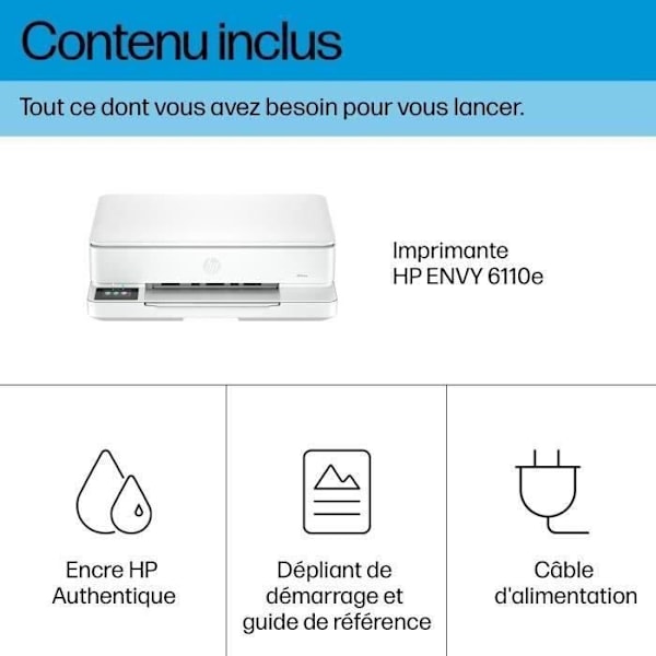 HP Envy 6110e -värimustesuihkutulostin - kopioskannaus - HP+:n mukana toimitettu 3 kuukauden instant-muste