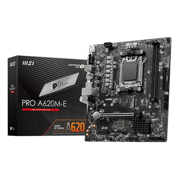 MSI PRO A620M-E MICRO-ATX BUNDBORD, TIL AMD RYZEN SERIES PROCESSORER
