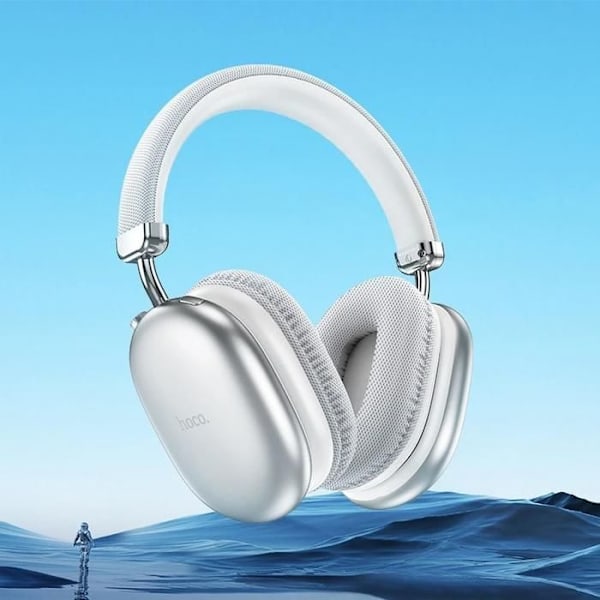 Bluetooth headset - HOCO - W35 Max - Sølv - Sammenklappelig - 90 timers batteriertid pengar