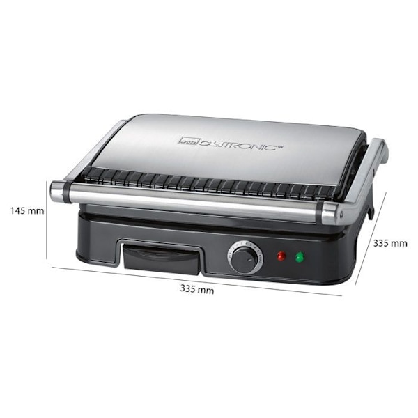 Grill- och Panini-grill - Clatronic - KG 3487 - 2000 W - Justerbar Termostat - Lätt Att Rengöra