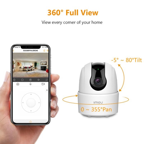 Wi-Fi indendørs kamera Ranger 2C (IPC-K2ECP-3H1W) 3MP, tovejse lyd, menneskedetektion, hvid lydalarm
