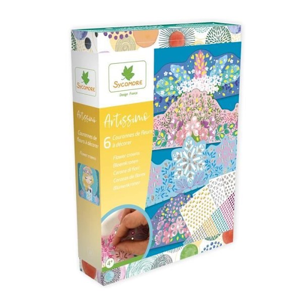 Set med 6 prinsesskronor att dekorera - SYCOMORE - Kreativ fritid - För barn från 4 år Orange